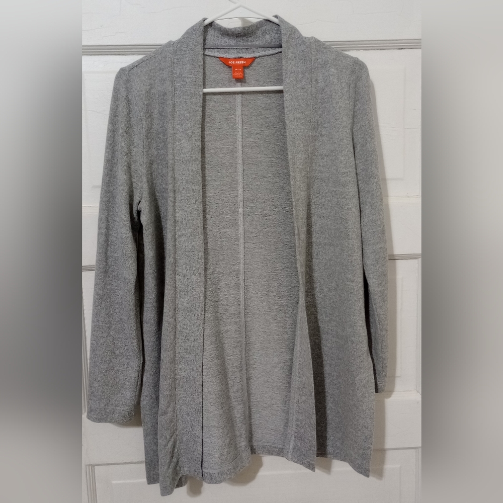 Joe Fresh- Gray Open-Front Women's Sweater